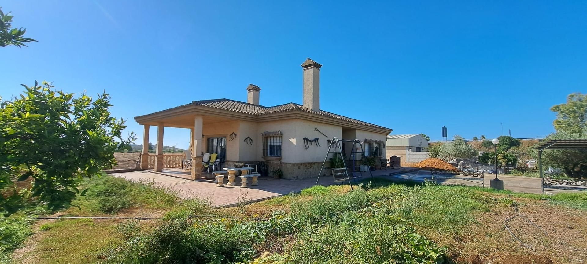 Vista exterior de Casa o chalet en venta en Jerez de la Frontera con Aire acondicionado, Jardín privado y Piscina