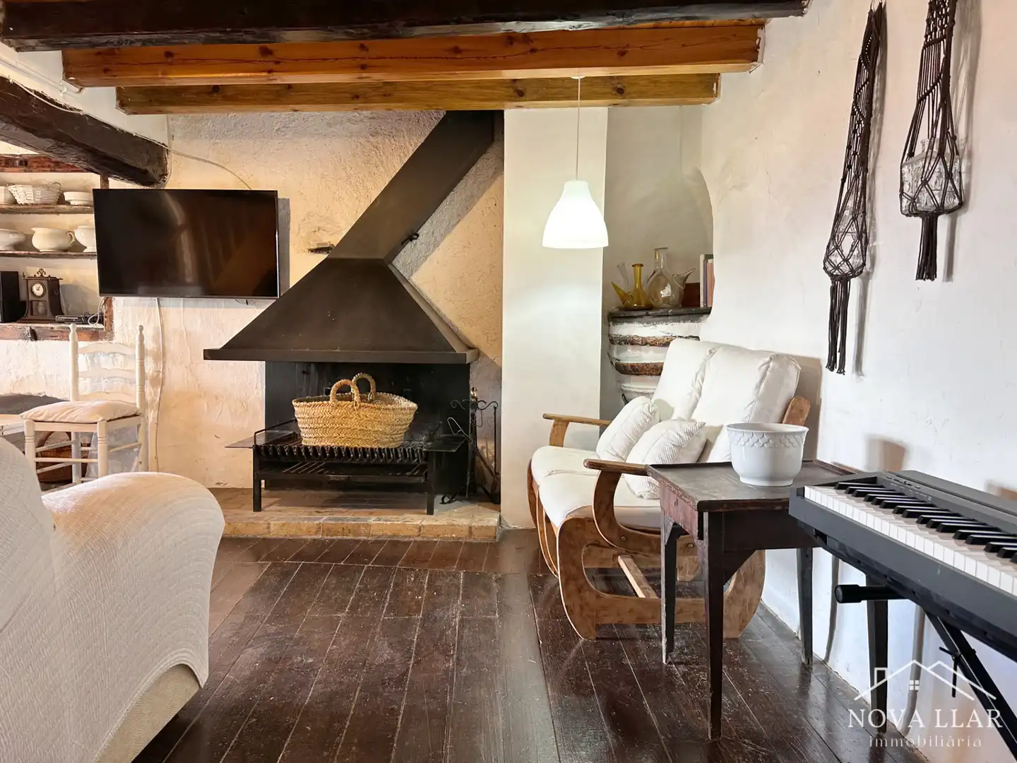 Living room of Houses for sale in Ribes de Freser  with Heating, Parquet flooring and Terrace