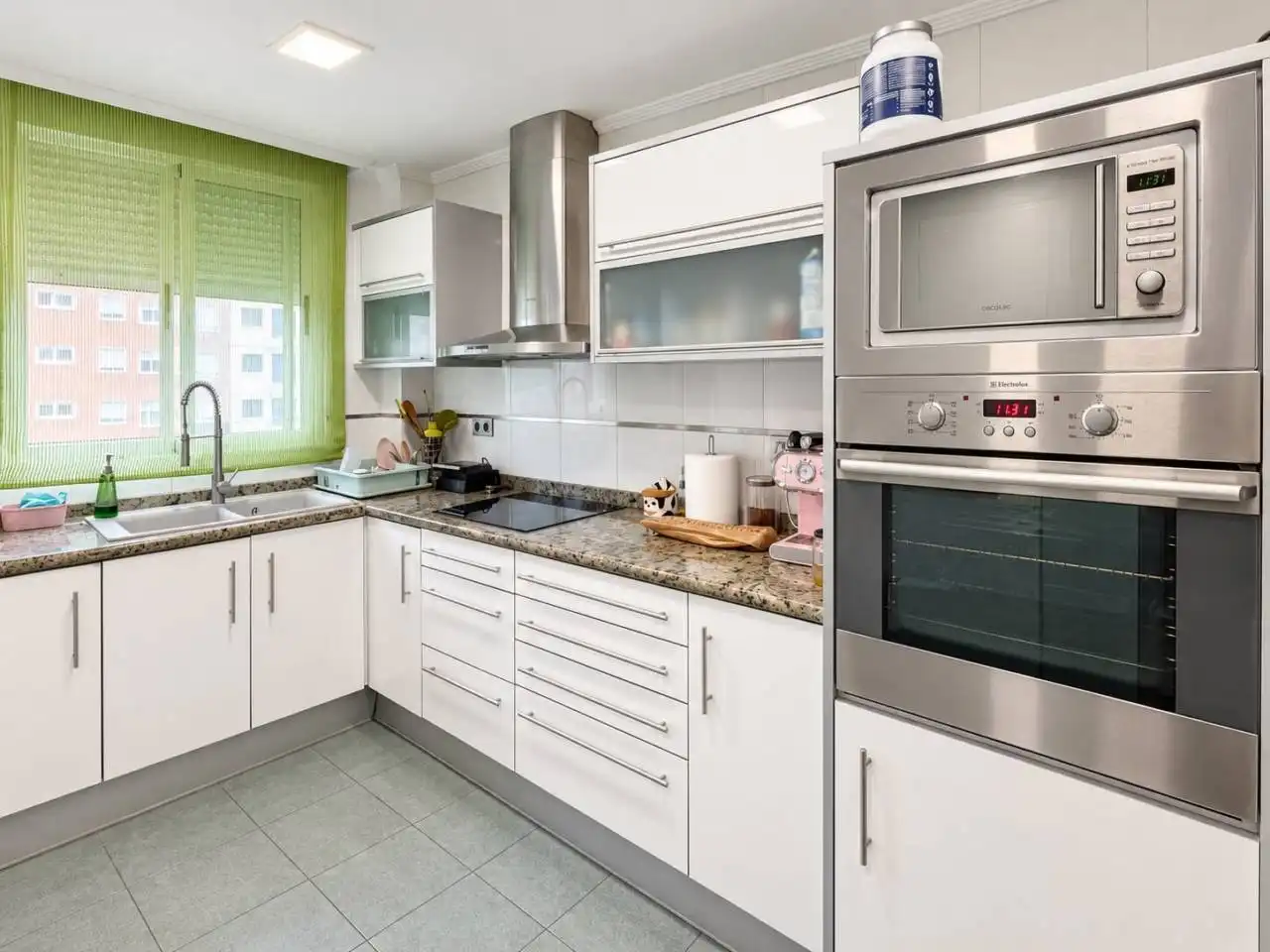 Kitchen of Flat for sale in Vila-real  with Air Conditioner, Furnished and Balcony