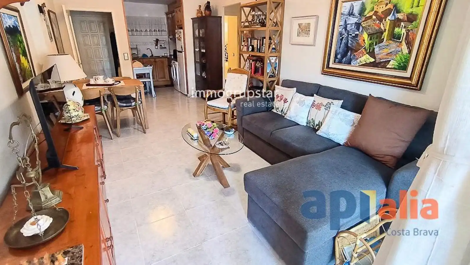 Sala d'estar de Pis en venda en Calonge i Sant Antoni amb Calefacció, Terrassa i Piscina