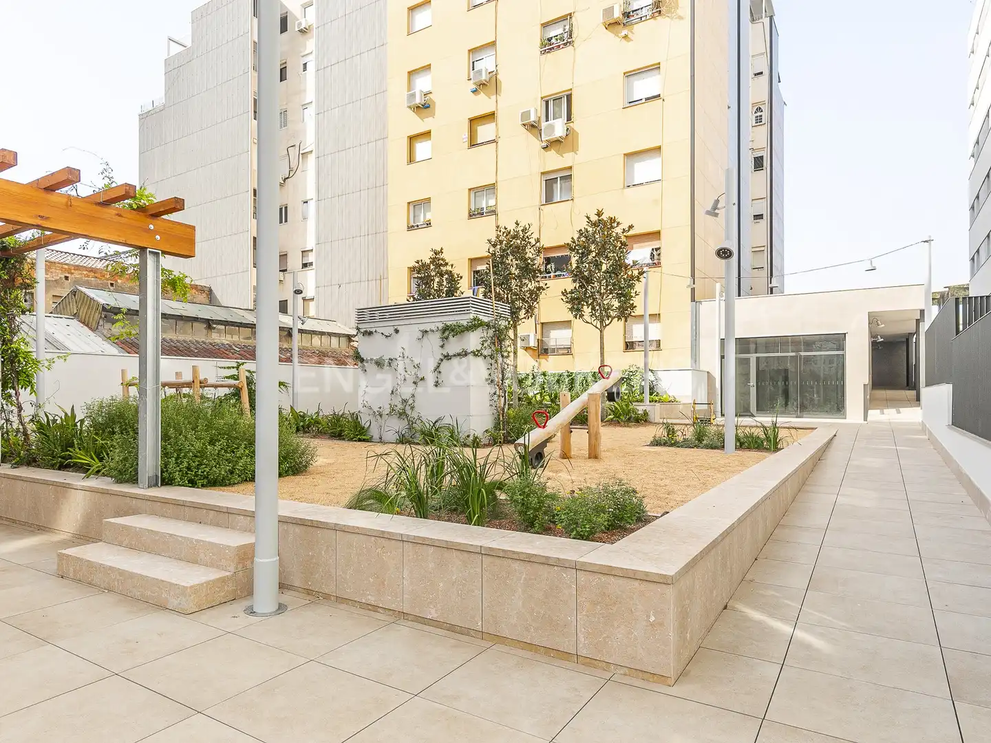 Terrasse von Wohnung zur Miete in Barcelona mit Klimaanlage, Heizung und Parkett