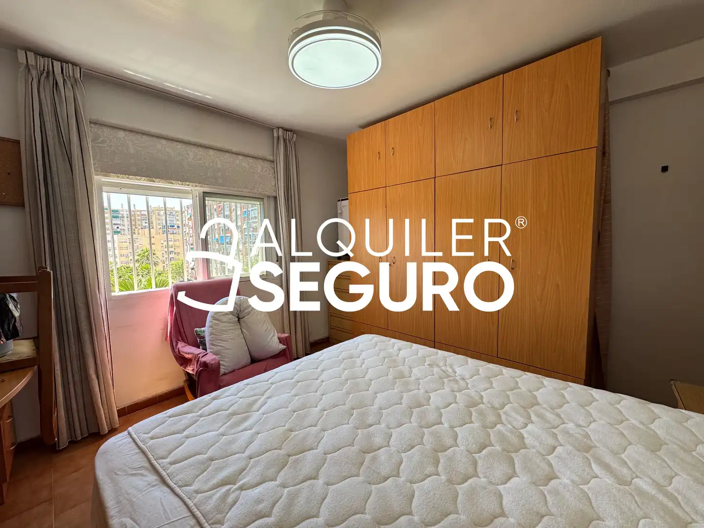 Bedroom of Flat for rent in Málaga  with Furnished