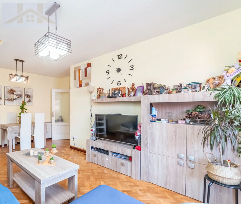 Living room of Flat for sale in Manzanares El Real  with Heating, Parquet flooring and Terrace