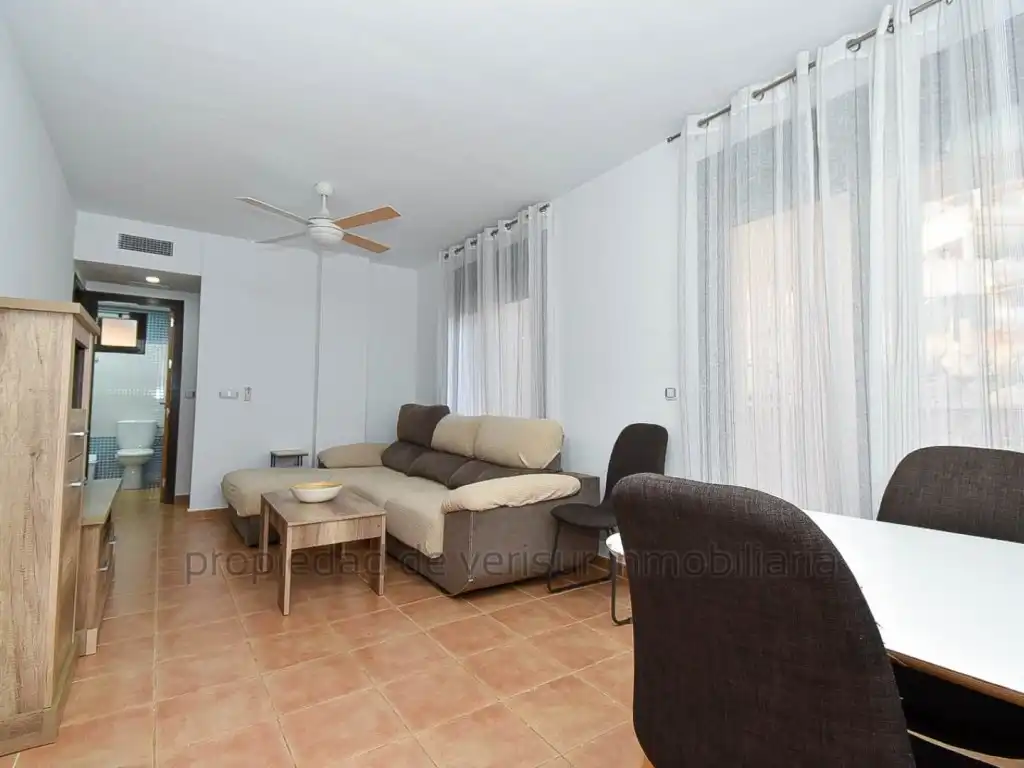 Sala de estar de Apartamento de alquiler en Águilas con Jardín privado, Terraza y Piscina