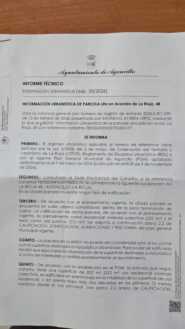 Parking de Residencial en venta en Agoncillo