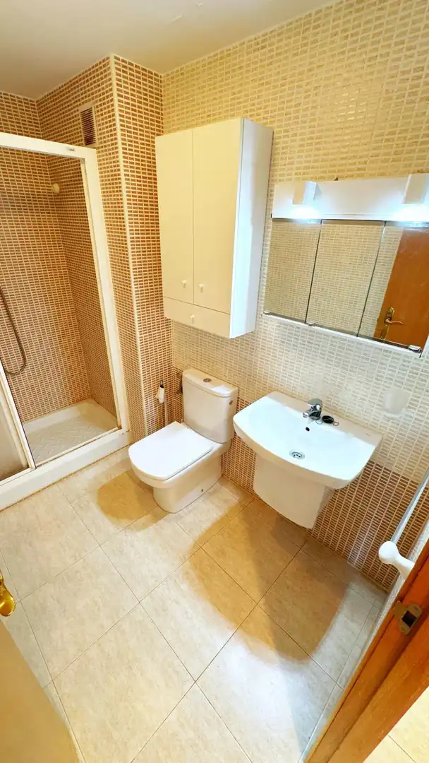 Baño de Apartamento en venta en Gandia con Amueblado, Balcón y Piscina comunitaria