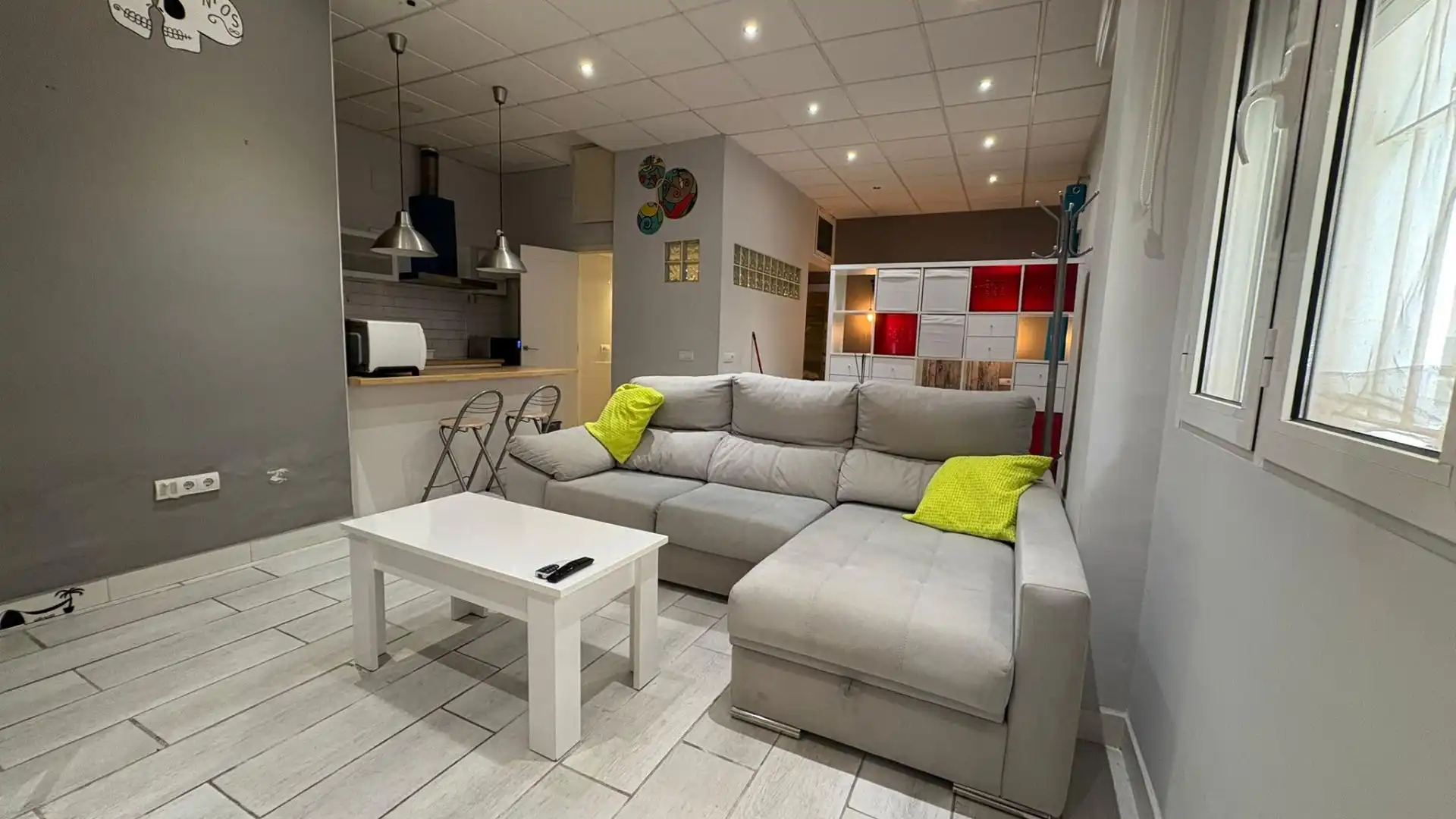 Wohnzimmer von Wohnung zur Miete in Málaga mit Klimaanlage und Möbliert