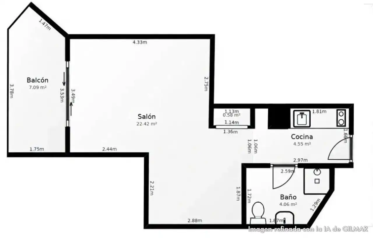 Estudio en venta en Golf del Sur - Amarilla Golf 