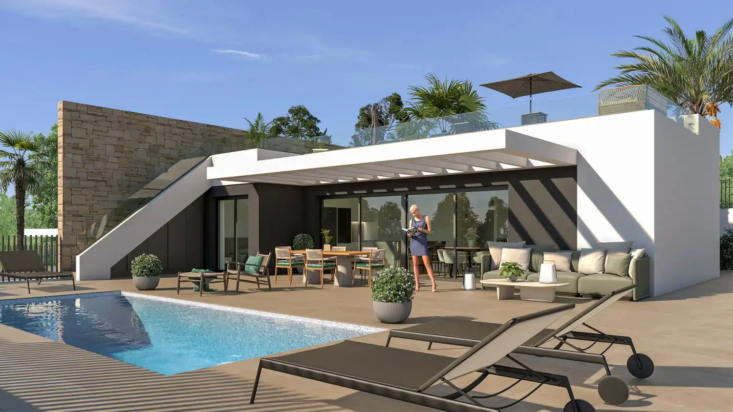Neubau-Villa mit Pool zum Verkauf in Carrer del Llentiscle 75, imagen 2