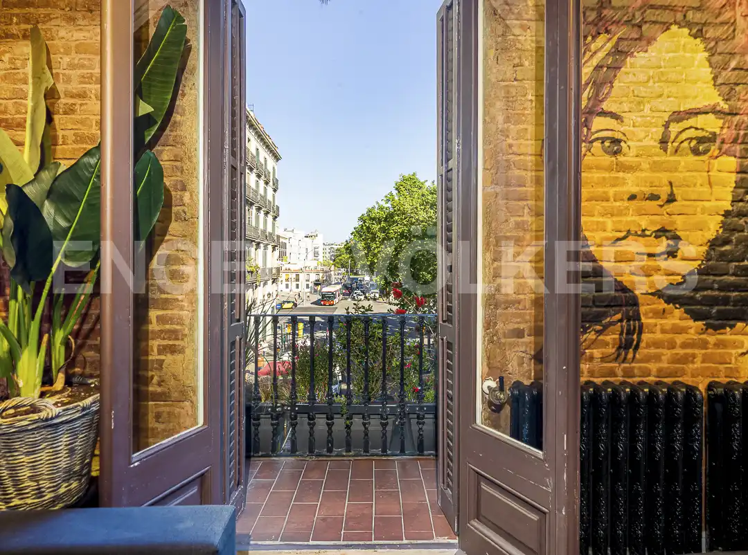 Terraza de Piso de alquiler en Barcelona con Aire acondicionado, Calefacción y Parquet