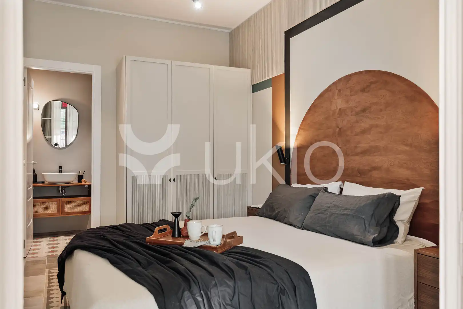 Schlafzimmer von Wohnungen zur Miete in Barcelona mit Klimaanlage, Heizung und Möbliert