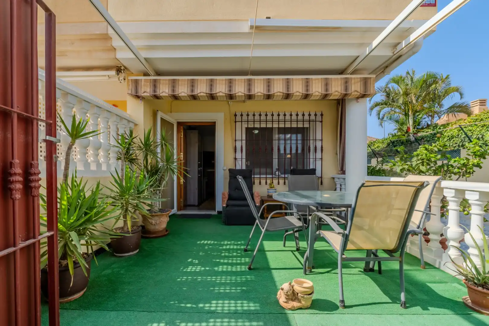 Terrassa de Casa adosada en venda en Mazarrón amb Aire condicionat, Jardí privat i Terrassa