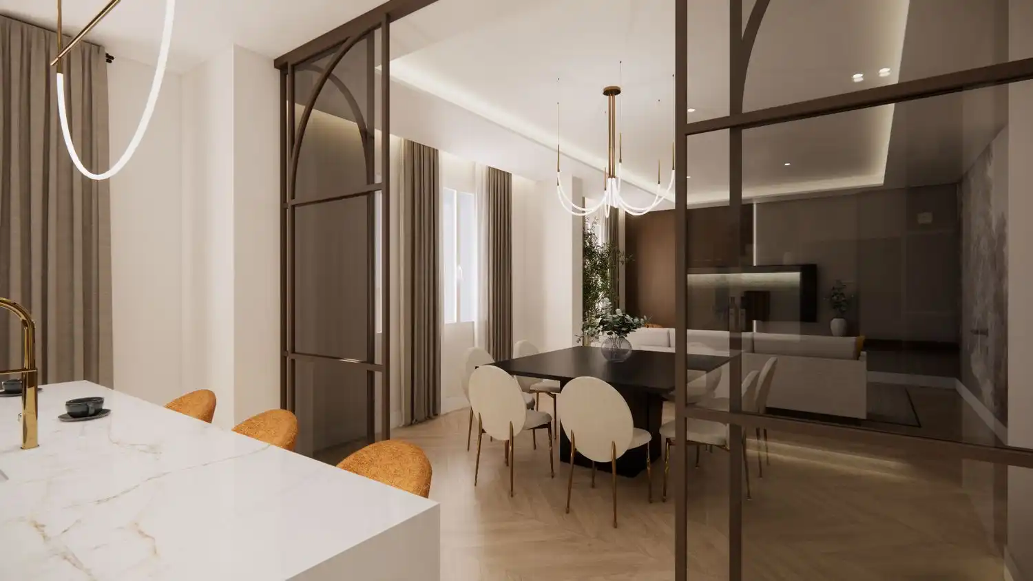 Dining room of Flat for sale in Madrid  with Air Conditioner, Heating and Furnished
