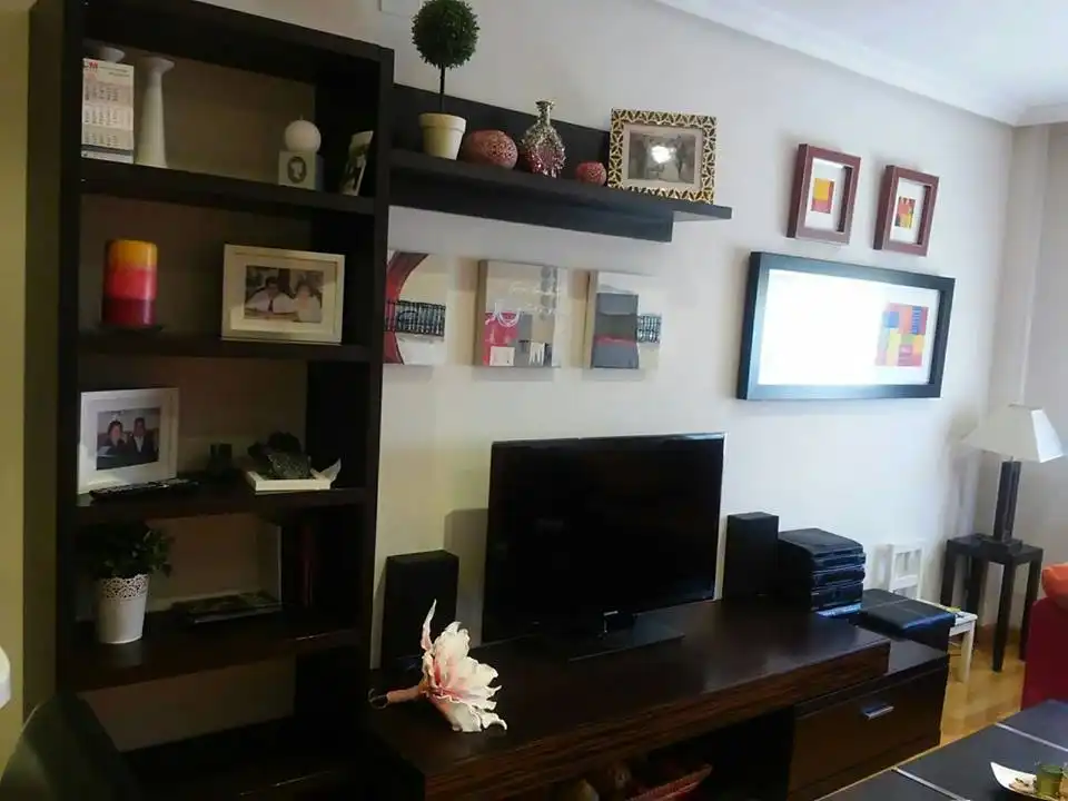 Sala de estar de Apartamento en venta en Cuenca con Calefacción, Parquet y Terraza