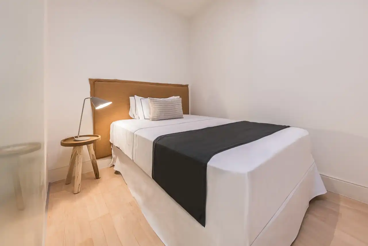 Habitación de Apartamento de alquiler en Barcelona con Aire acondicionado, Calefacción y Jardín privado