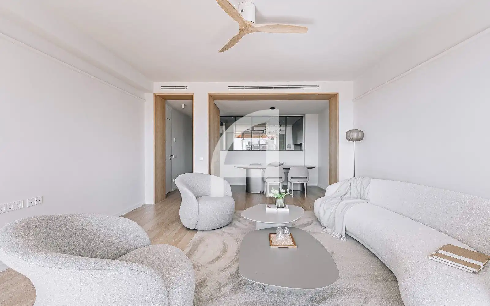 Living room of Flat for sale in Barcelona  with Air Conditioner, Heating and Parquet flooring