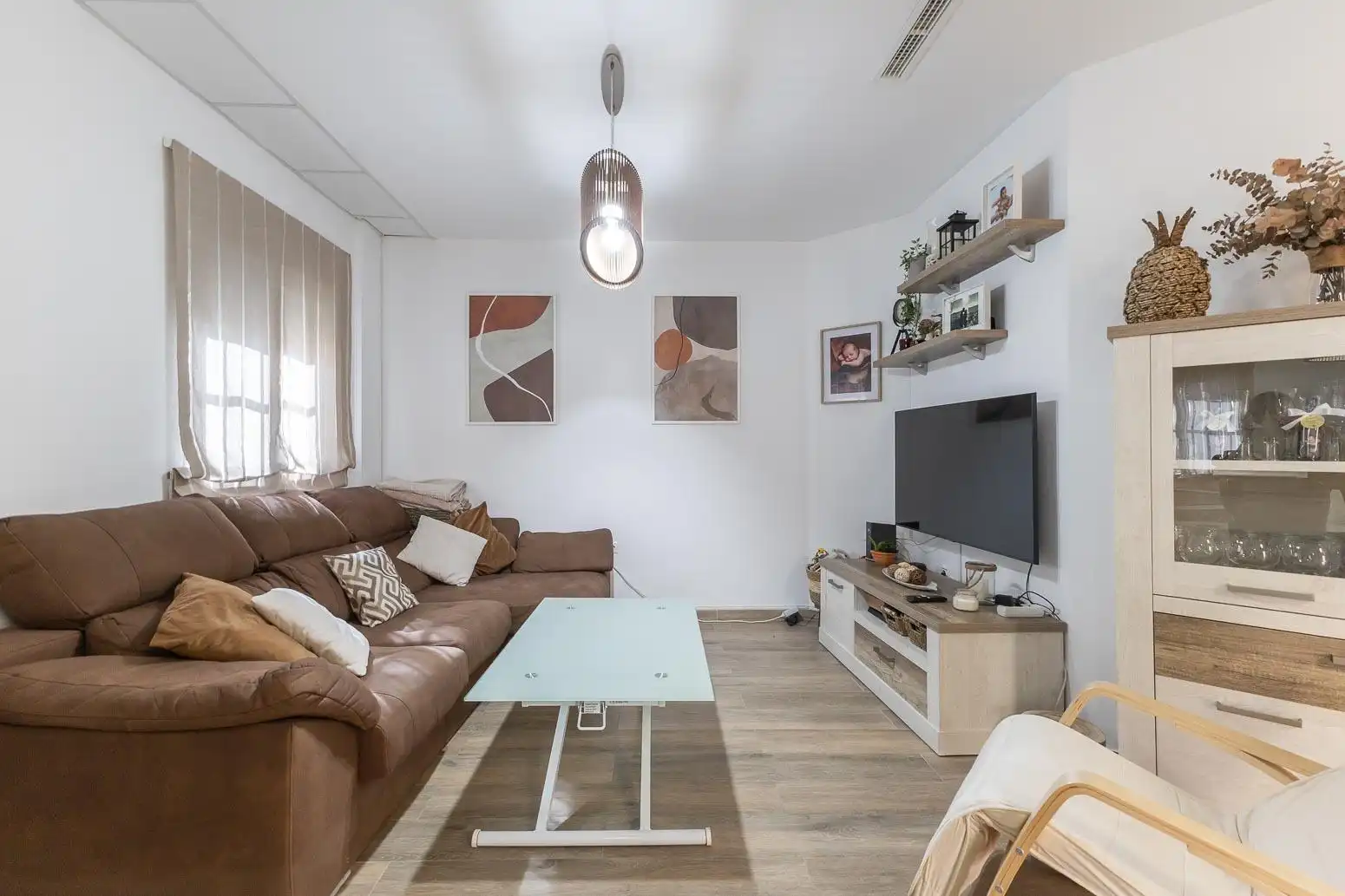 Sala de estar de Piso en venta en Alaquàs con Aire acondicionado y Terraza