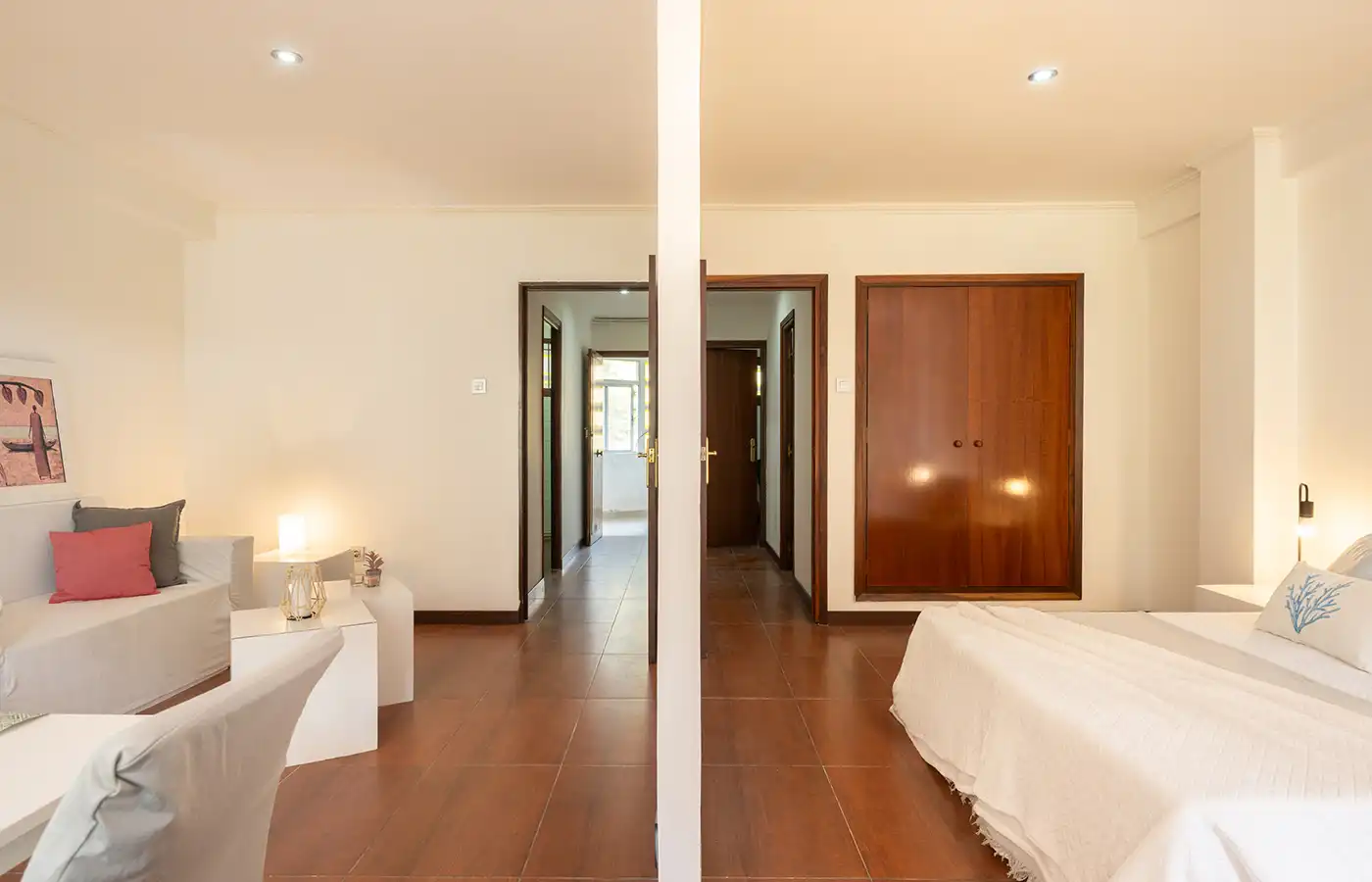 Schlafzimmer von Wohnung zum Verkauf in Oleiros mit Terrasse, Abstellraum und Mikrowelle
