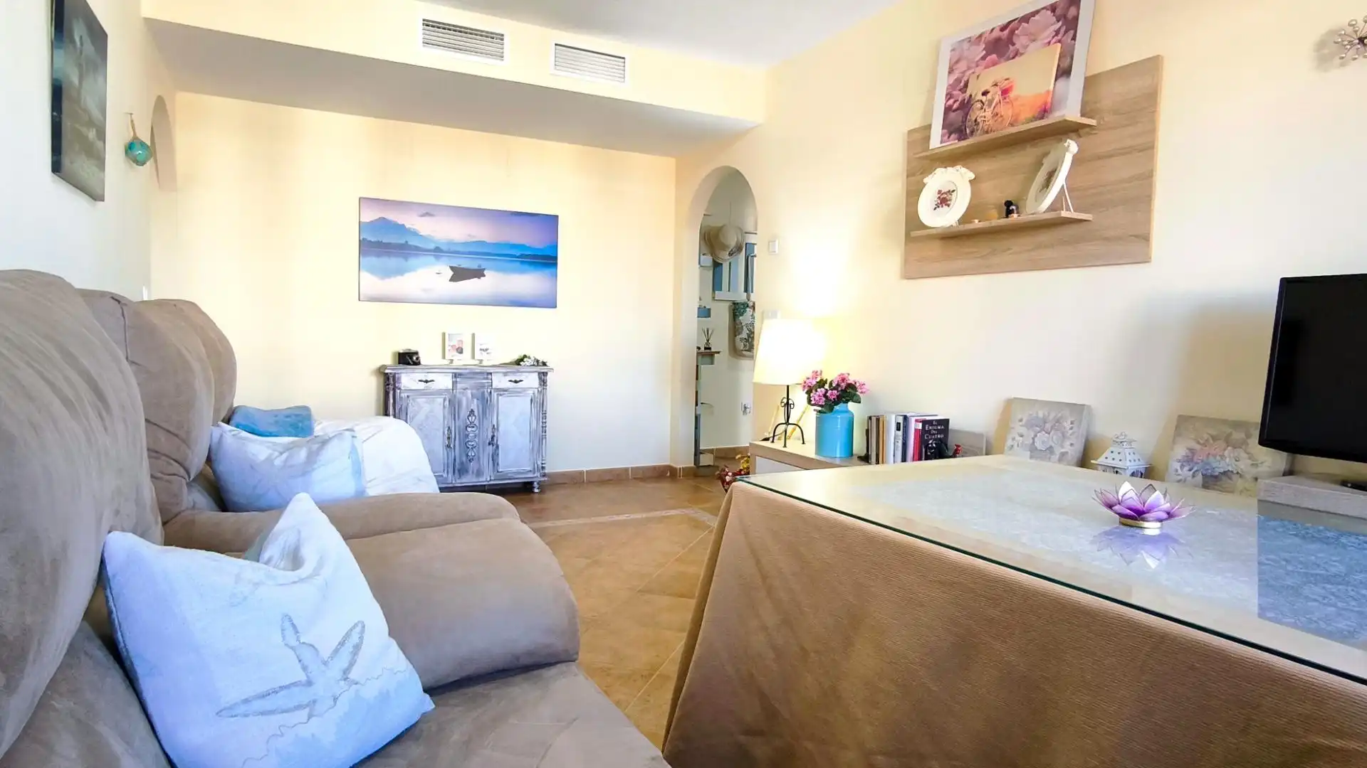 Wohnzimmer von Wohnungen zum Verkauf in Ayamonte mit Terrasse, Möbliert und Gemeinschaftspool
