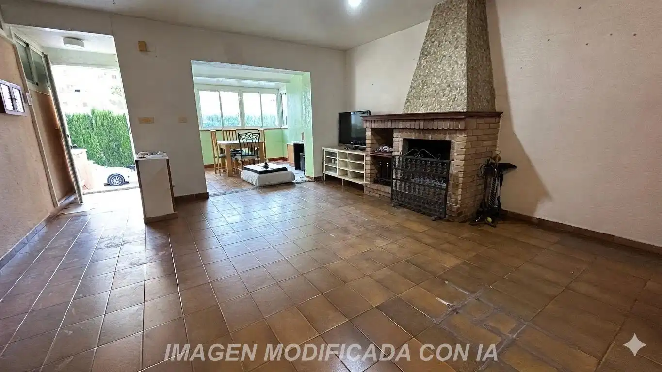 Sala d'estar de Casa adosada en venda en La Pobla de Farnals amb Aire condicionat, Terrassa i Balcó
