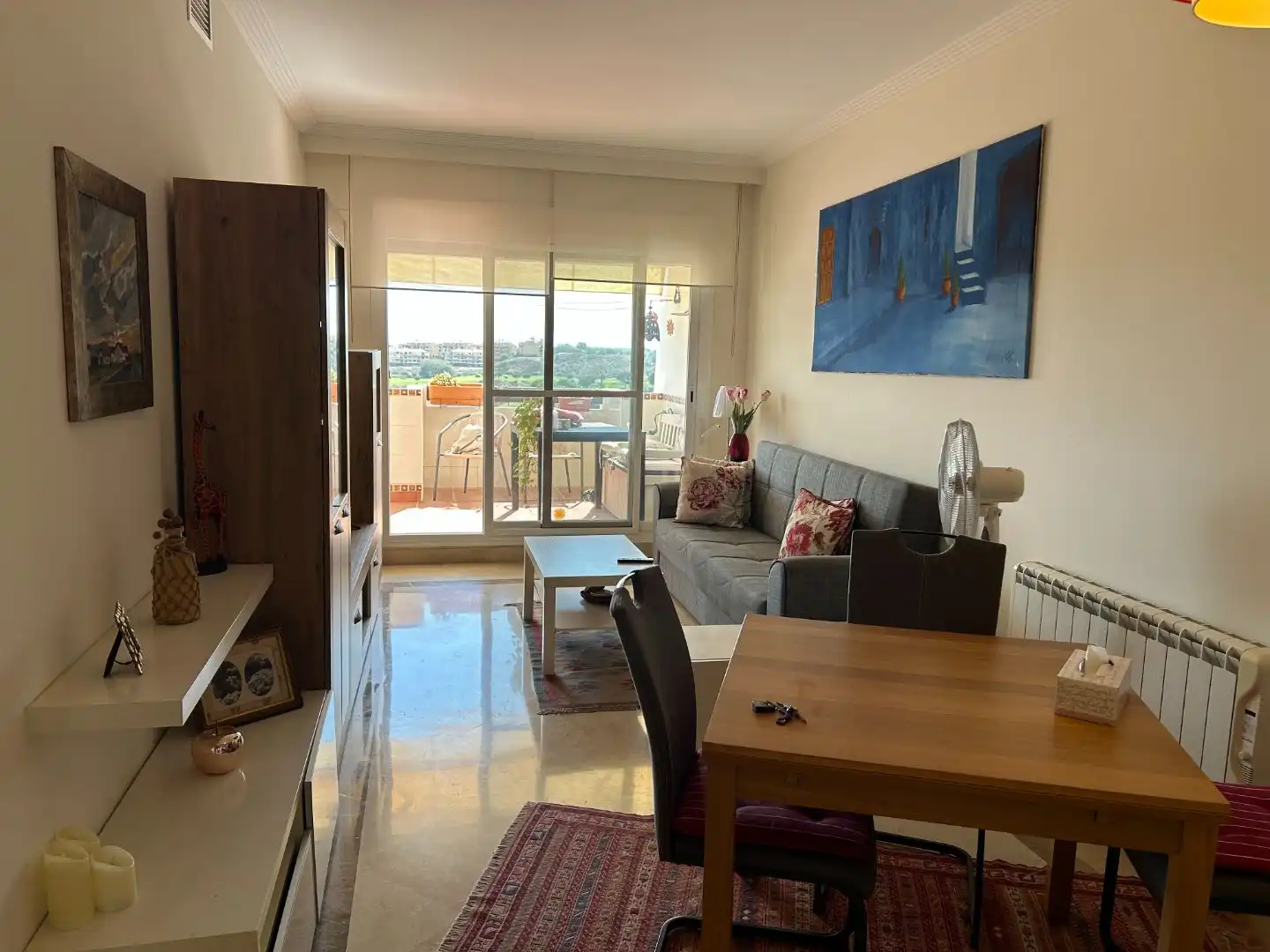 Sala de estar de Piso de alquiler en Mijas con Aire acondicionado y Terraza