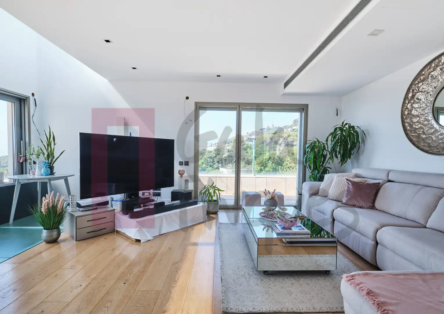 Sala de estar de Casa o chalet en venta en Barcelona con Aire acondicionado, Calefacción y Parquet