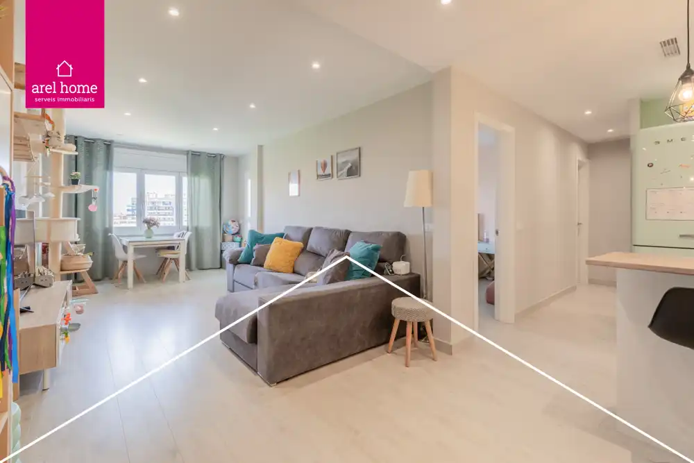 Wohnzimmer von Wohnung zum Verkauf in Esplugues de Llobregat mit Klimaanlage, Heizung und Parkett