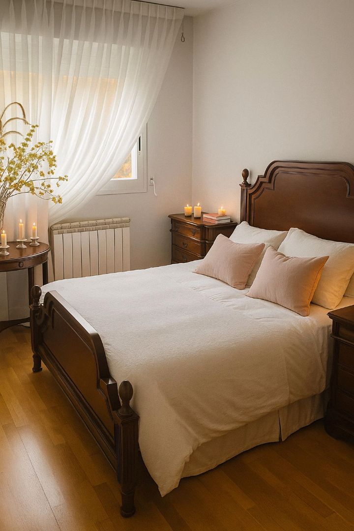 Bedroom of Flat to rent in  Madrid Capital  with Air Conditioner, Heating and Private garden