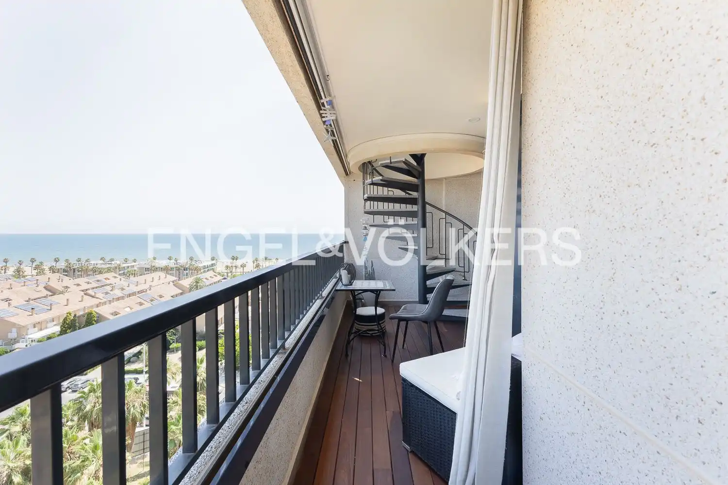Terrasse von Dachboden zur Miete in Alboraya mit Klimaanlage, Heizung und Terrasse