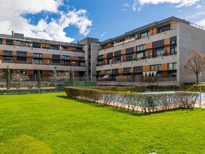 Vista exterior de Dúplex en venda en Tres Cantos amb Aire condicionat, Calefacció i Jardí privat