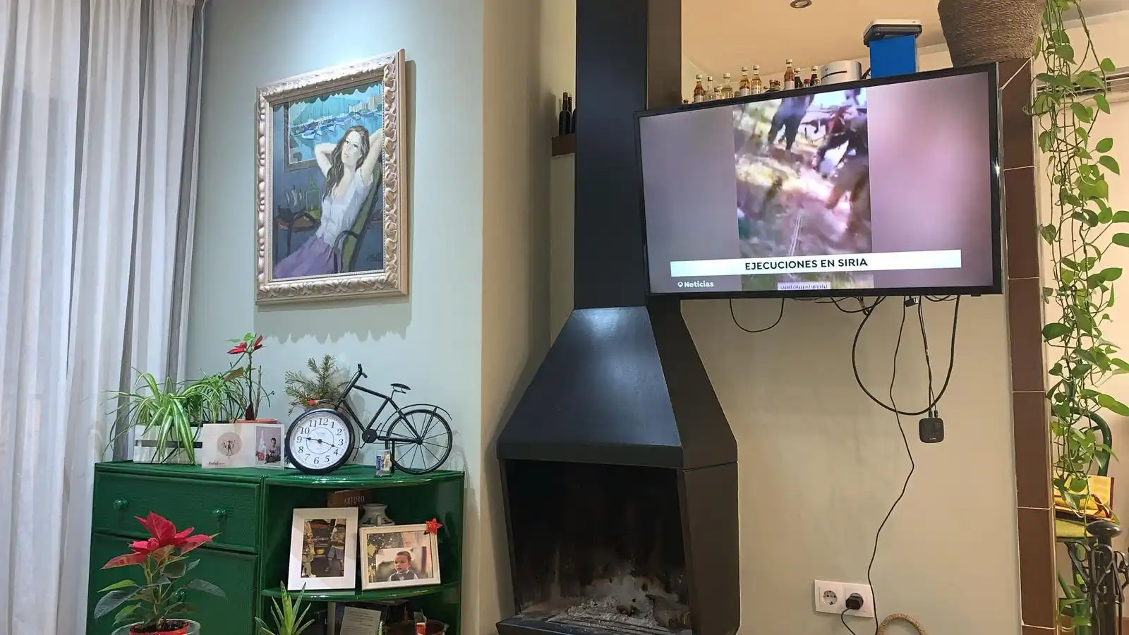Wohnzimmer von Einfamilien-Reihenhaus zum Verkauf in Cunit mit Klimaanlage, Heizung und Privatgarten