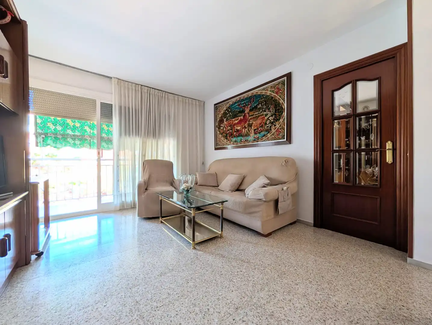 Sala de estar de Piso en venta en Badalona con Aire acondicionado, Amueblado y Balcón