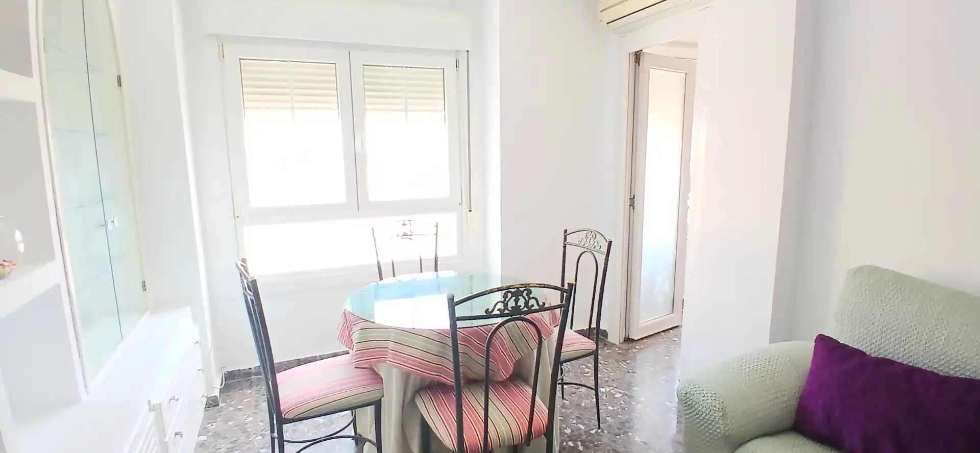 Dining room of Flat for rent in Almería  with Air Conditioner, Terrace and Furnished