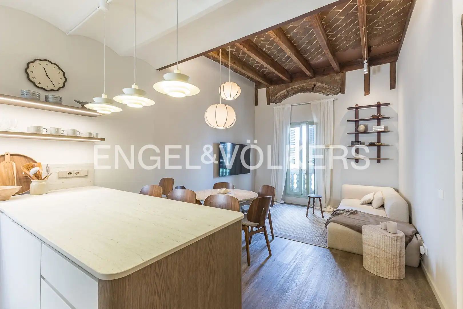 Sala de estar de Ático en venta en Barcelona con Aire acondicionado, Calefacción y Parquet