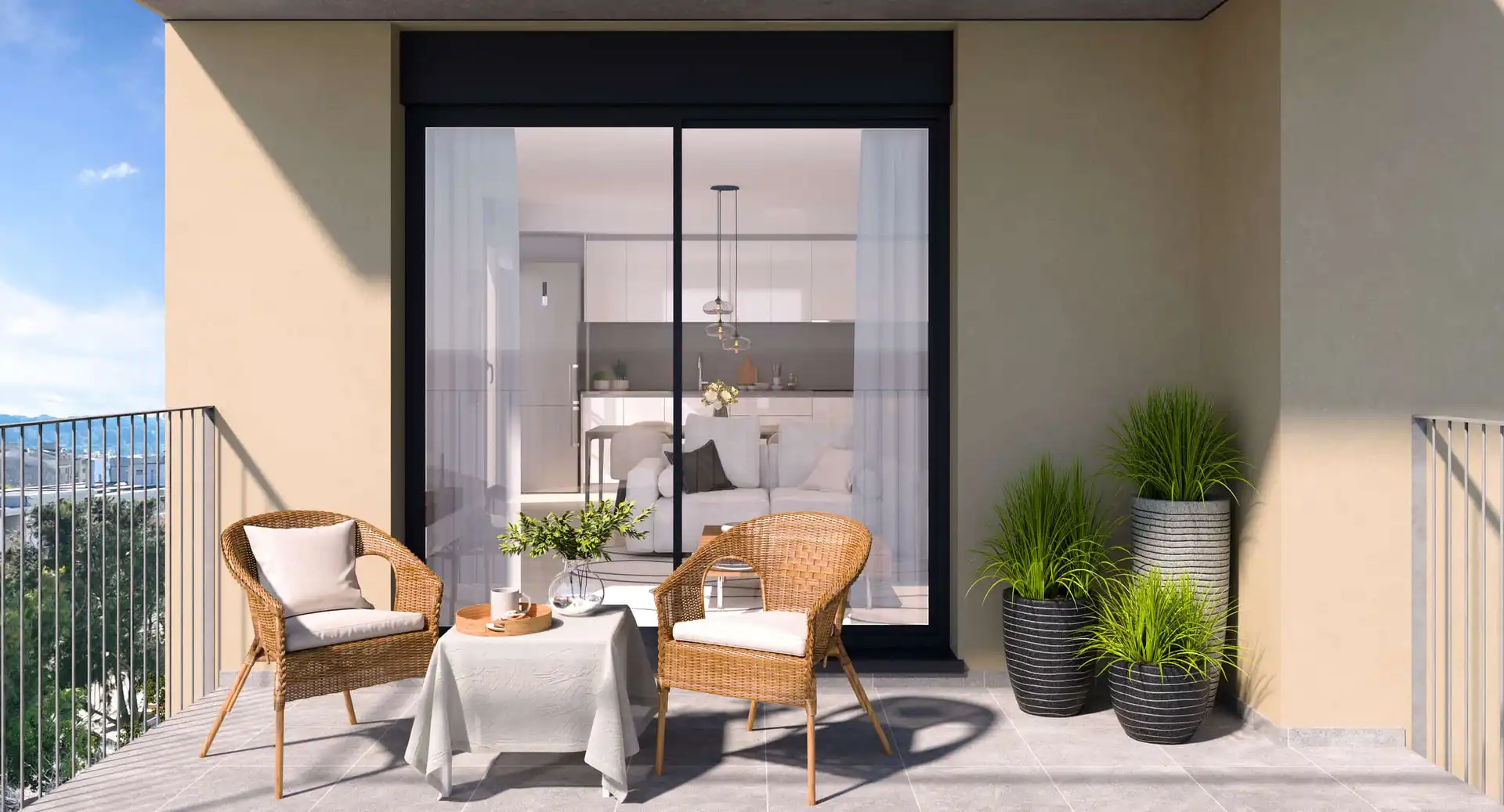 Terrasse von Dachboden zum Verkauf in Torredembarra mit Klimaanlage, Heizung und Privatgarten