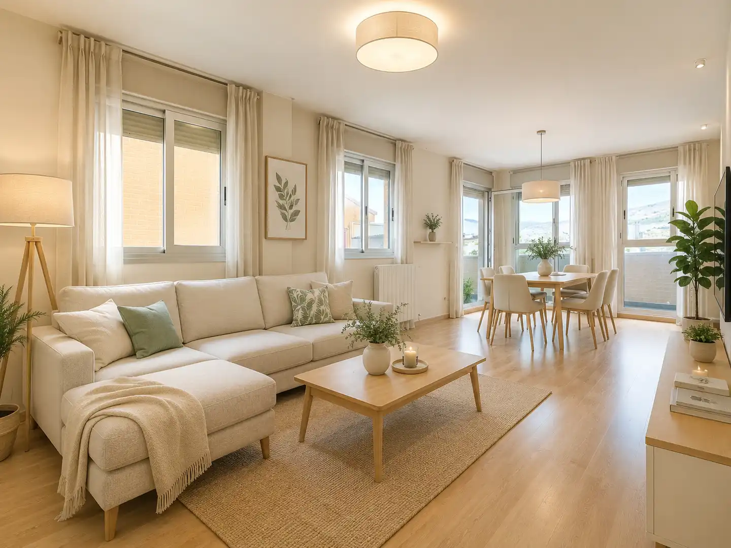 Sala de estar de Ático en venta en Cuarte de Huerva, Zaragoza