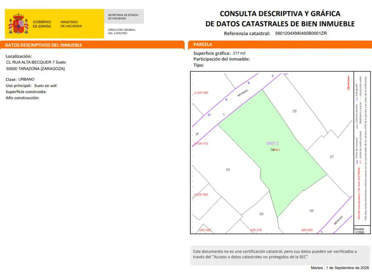 Terreny residencial en venda a Calle Rua Alta Bécquer 7, imagen 4