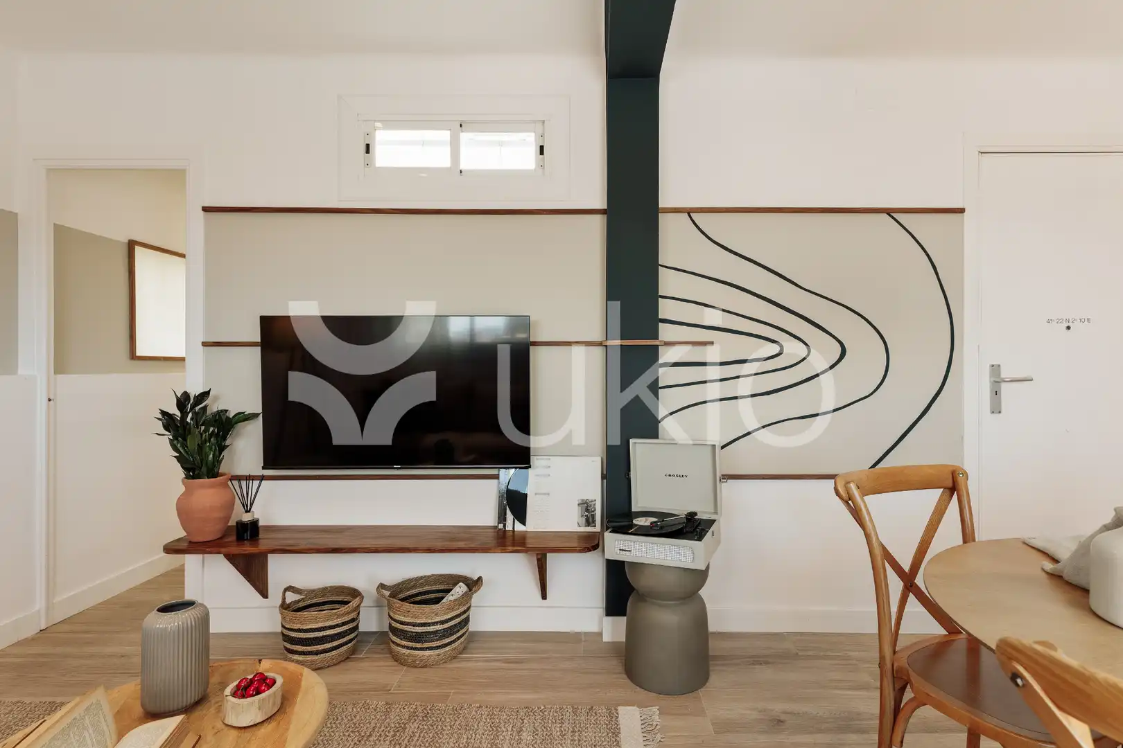 Sala de estar de Apartamento de alquiler en Barcelona con Aire acondicionado, Calefacción y Terraza