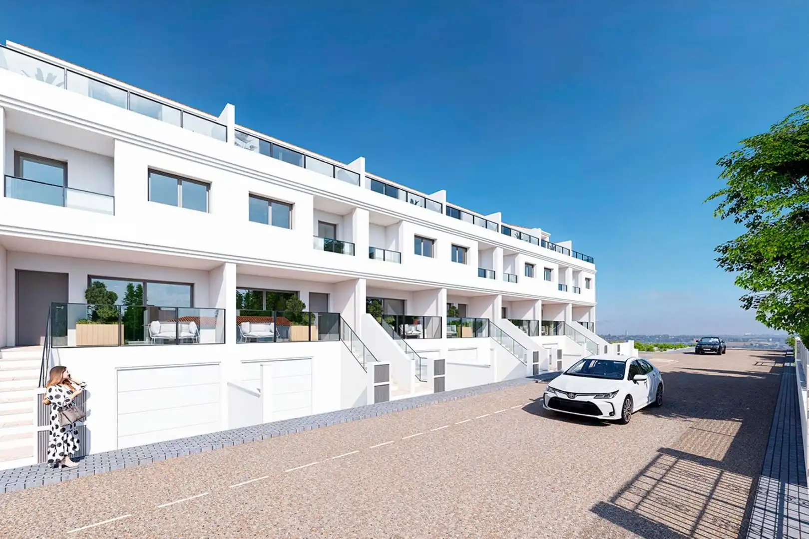 Außenansicht von Wohnung zum Verkauf in Rafal mit Klimaanlage, Heizung und Privatgarten