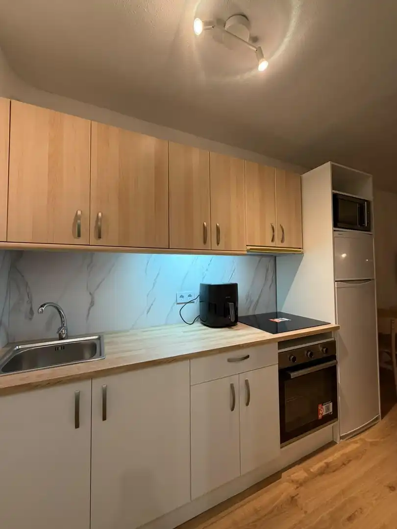 Cocina de Estudio de alquiler en Rincón de la Victoria con Aire acondicionado, Jardín privado y Amueblado