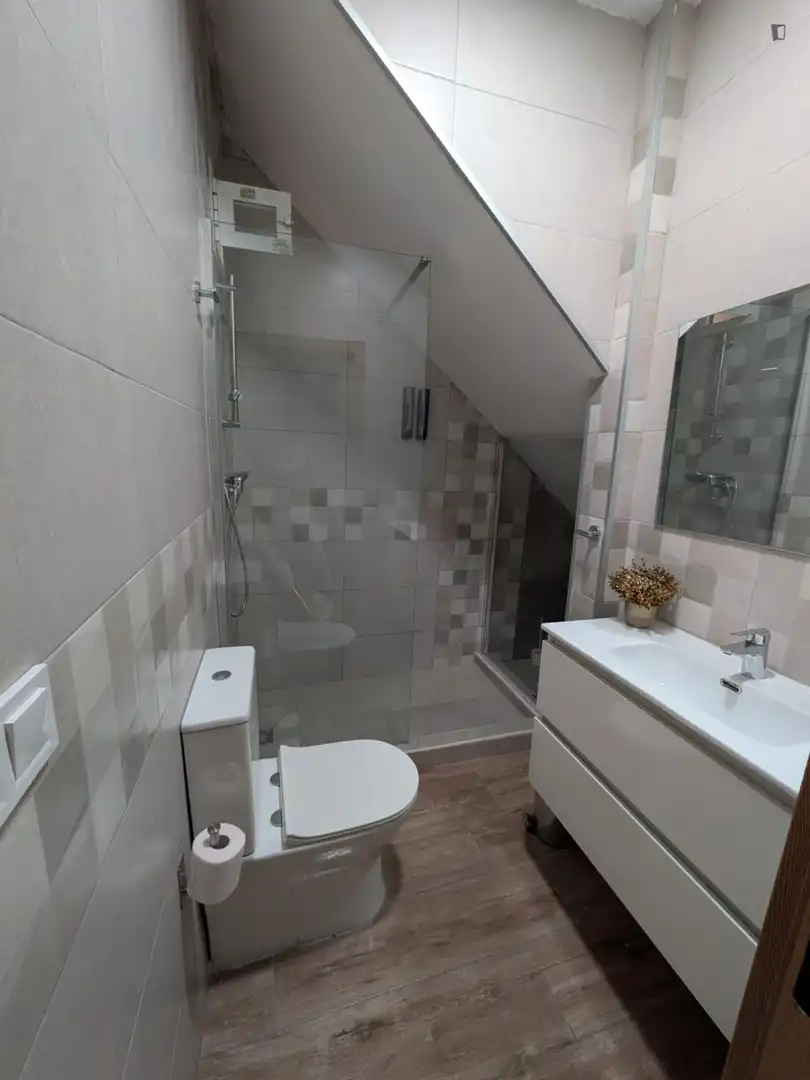 Baño de Casa o chalet para compartir en Málaga con Aire acondicionado, Amueblado y Lavadora