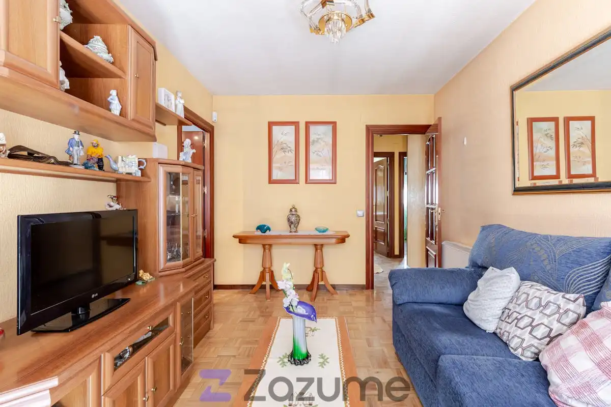 Living room of Flat for rent in Madrid  with Heating, Parquet flooring and Terrace