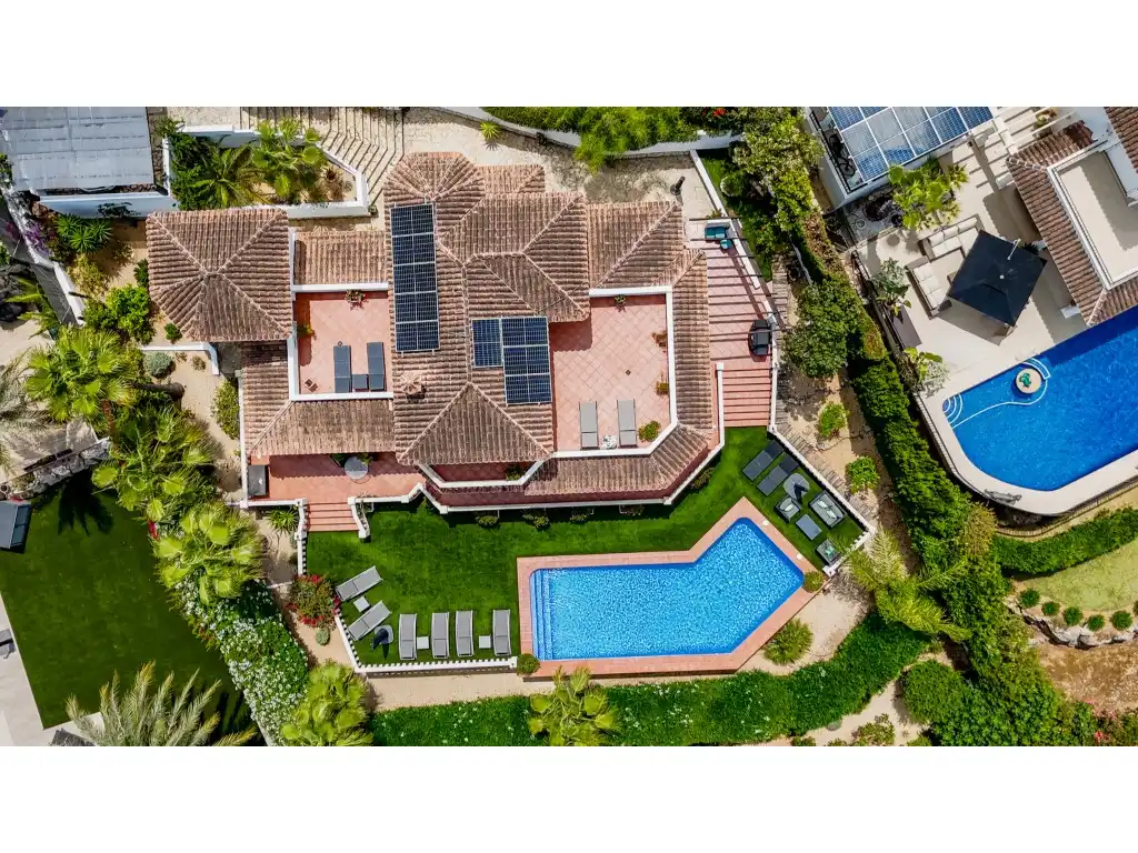 Vista exterior de Casa o chalet de alquiler en Jávea / Xàbia con Aire acondicionado, Jardín privado y Piscina