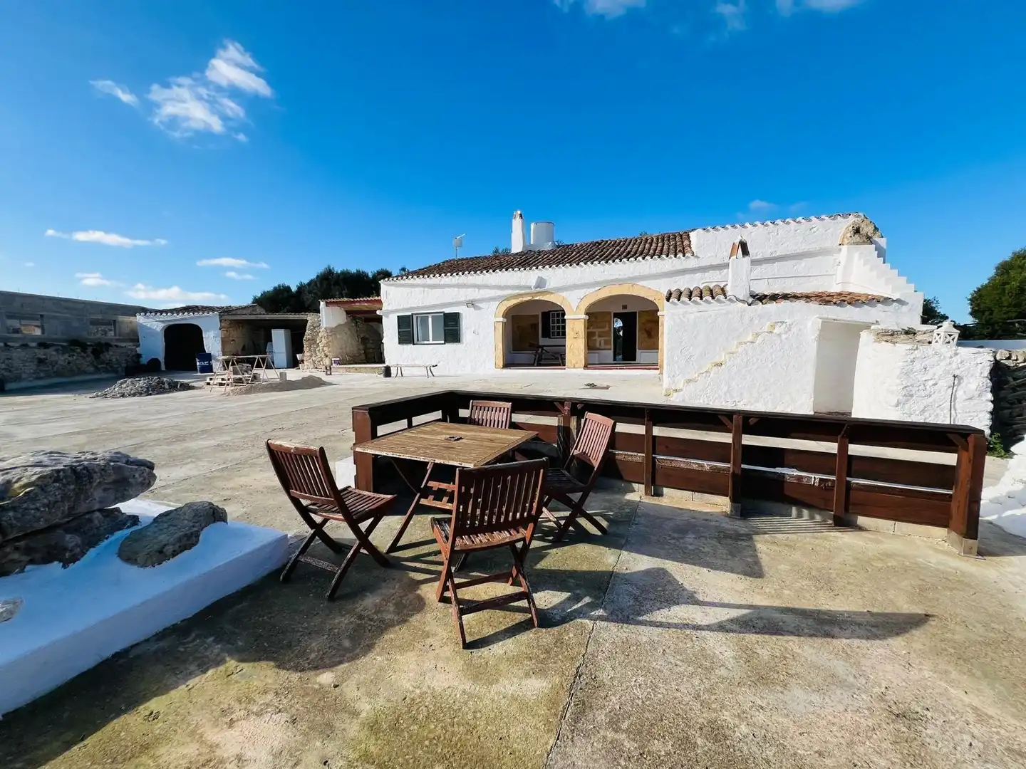 Terraza de Finca rústica en venta en Alaior con Aire acondicionado, Jardín privado y Piscina