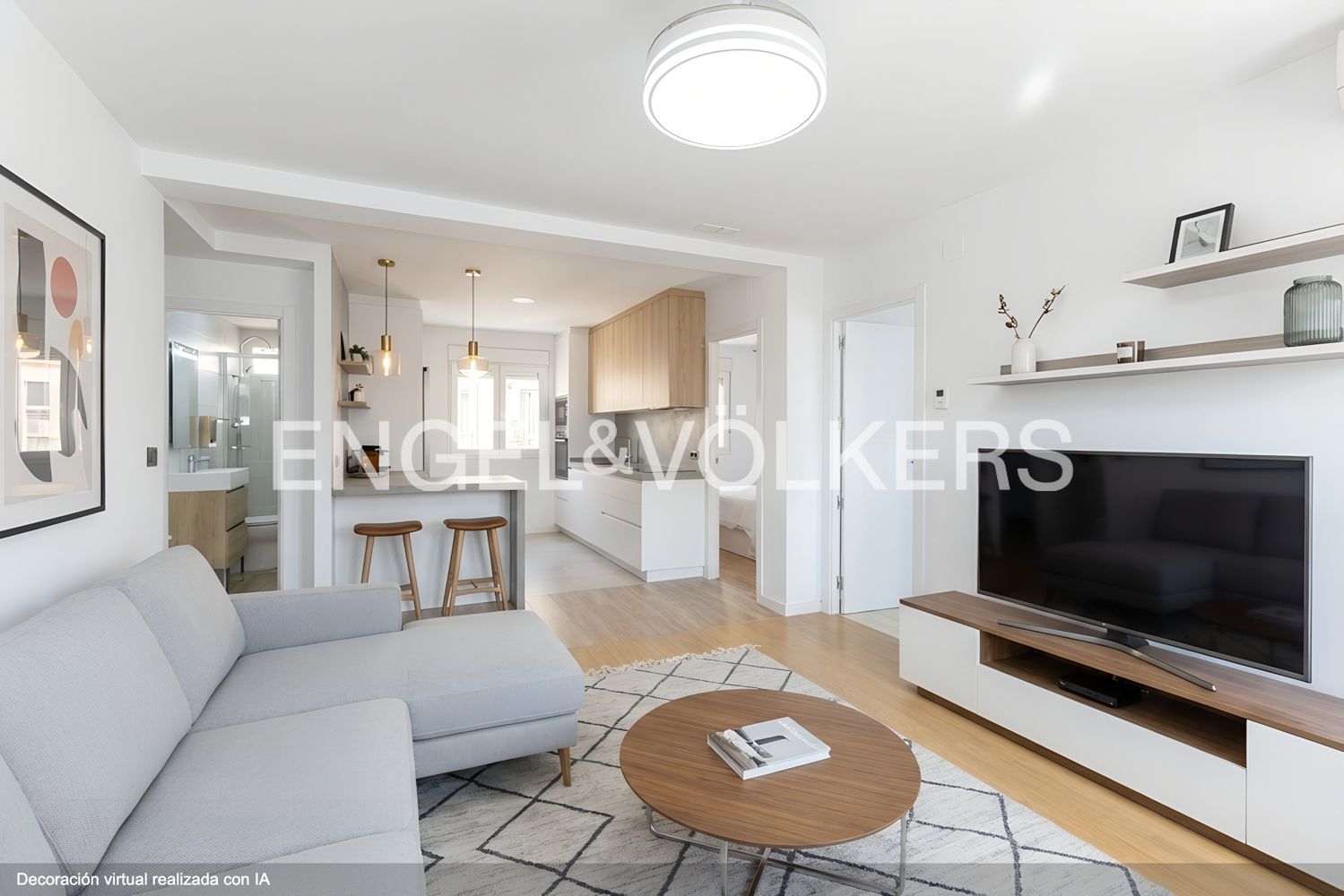 Living room of Flat for sale in  Valencia Capital  with Air Conditioner, Heating and Private garden