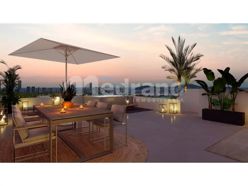 Terrassa de Casa o xalet en venda en Finestrat amb Aire condicionat, Jardí privat i Terrassa