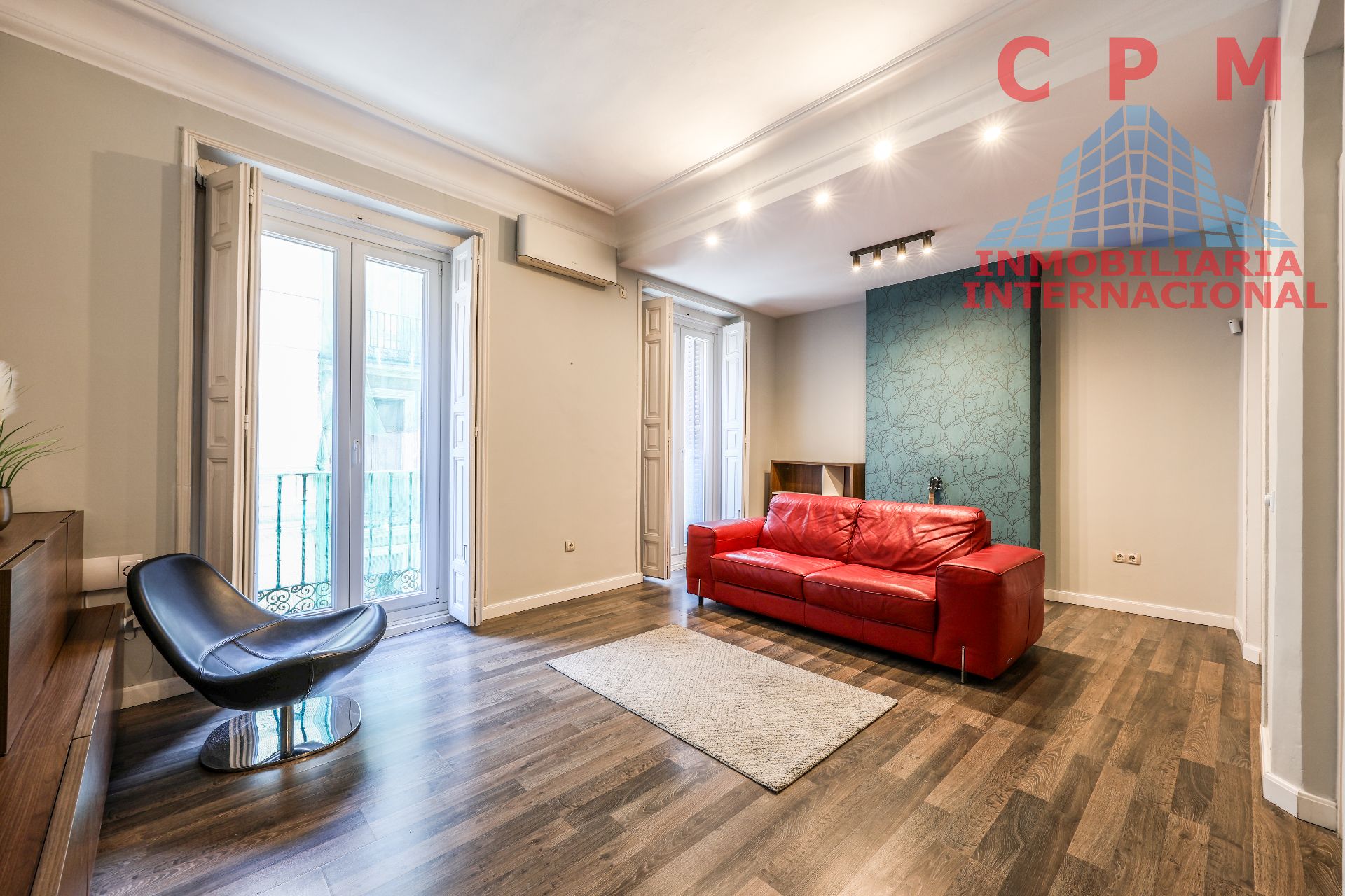 Sala d'estar de Pis de lloguer en  Madrid Capital amb Aire condicionat, Calefacció i Parquet