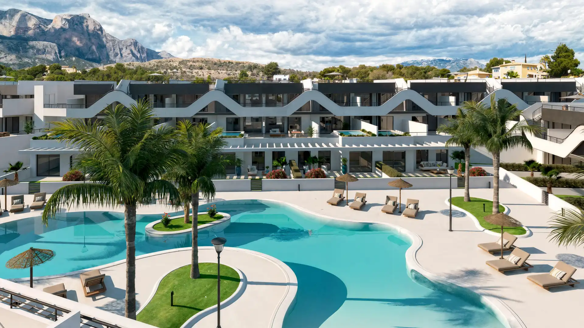 Exterior view of Apartments for sale in L'Alfàs del Pi  with Community pool