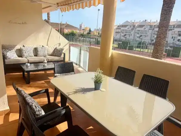 Terrace of Flat for rent in Torreblanca  with Air Conditioner, Private garden and Parquet flooring