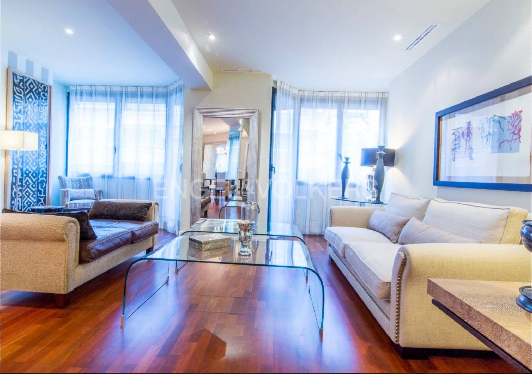 Sala d'estar de Apartament en venda en  Barcelona Capital amb Aire condicionat, Calefacció i Parquet